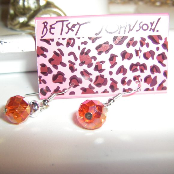 Betsey Johnson Fashion Jewelry Beaded Necklace & Earring 2 Piece Set NEW - Picture 8 of 8